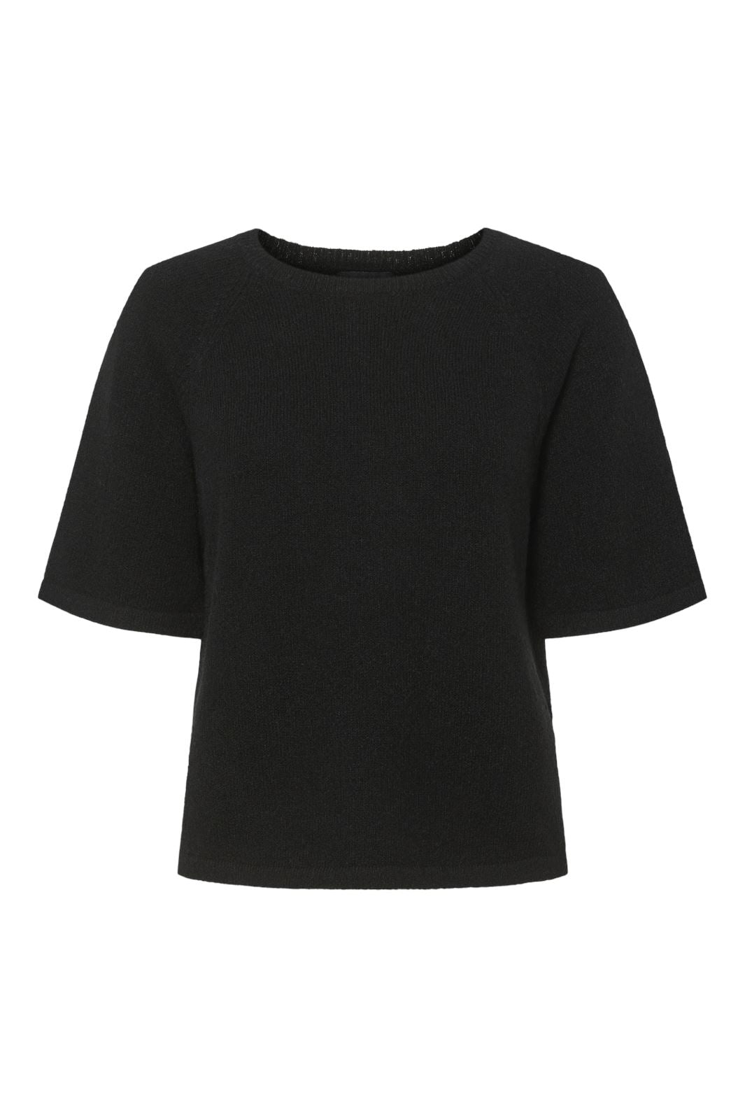 Pieces - Pcmikela Ss O-Neck Knit Mm - 4738816 Black