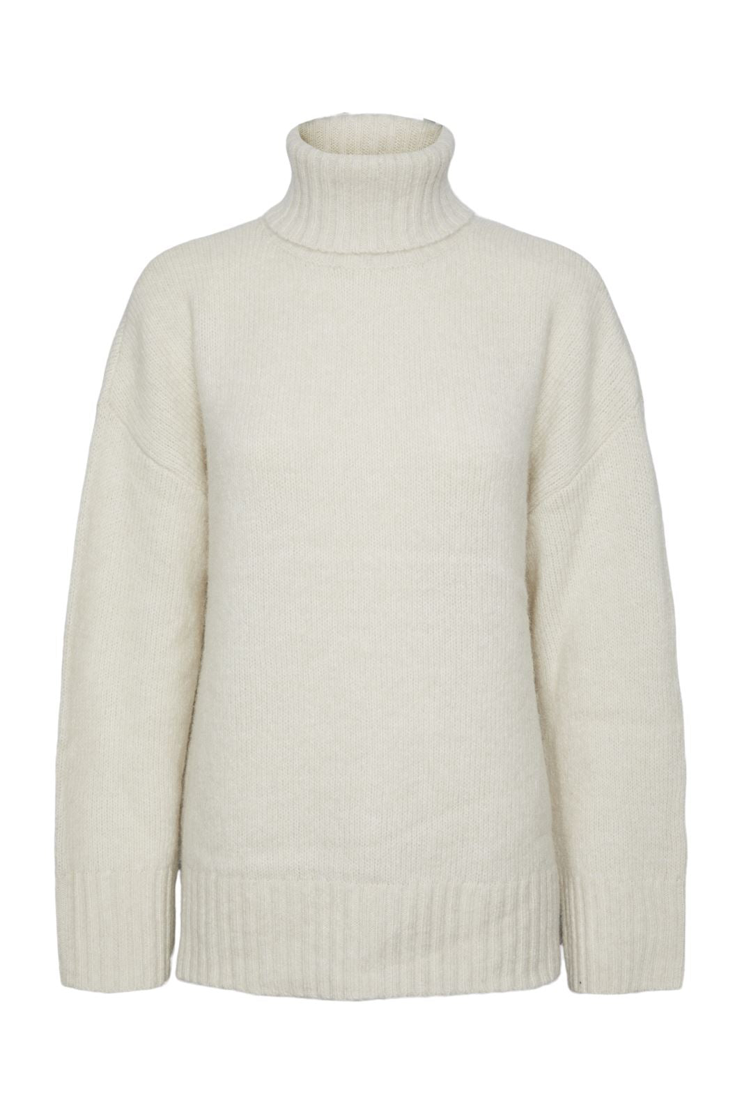 Pieces - Pcnancy Ls Loose Roll Neck Knit - 4264157 Birch