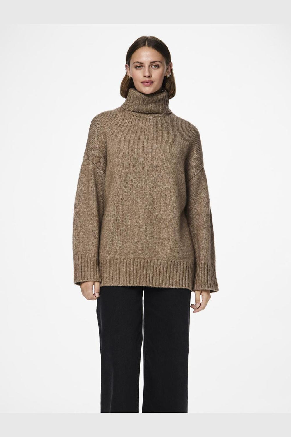 Pieces - Pcnancy Ls Loose Roll Neck Knit - 4264158 Fossil