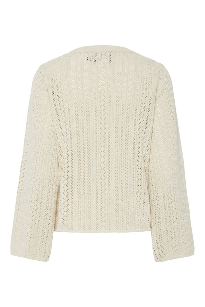 Pieces - Pcnuka Ls O-Neck Knit - 4642594 Birch