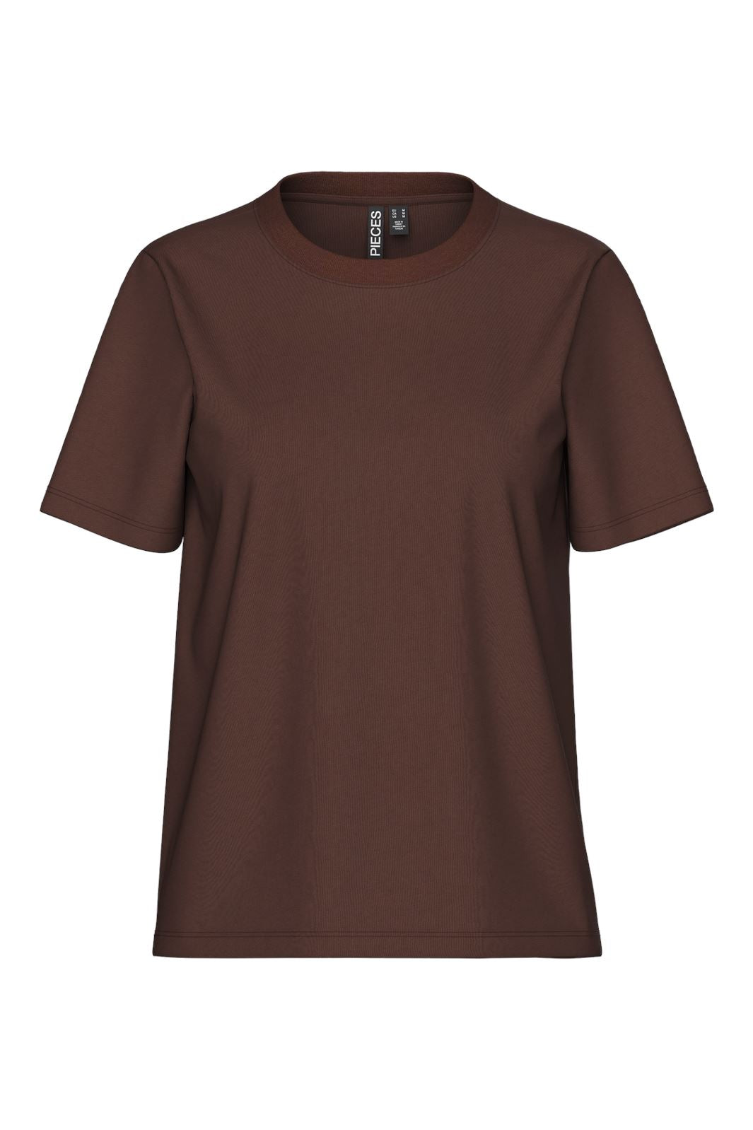 Pieces - Pcria Ss Solid Tee - 4287786 Chicory Coffee