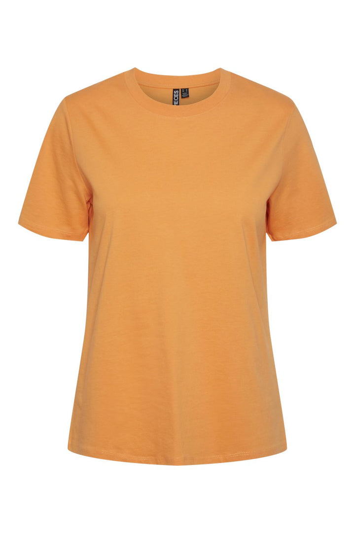 Pieces - Pcria Ss Solid Tee - 4386929 Tangerine