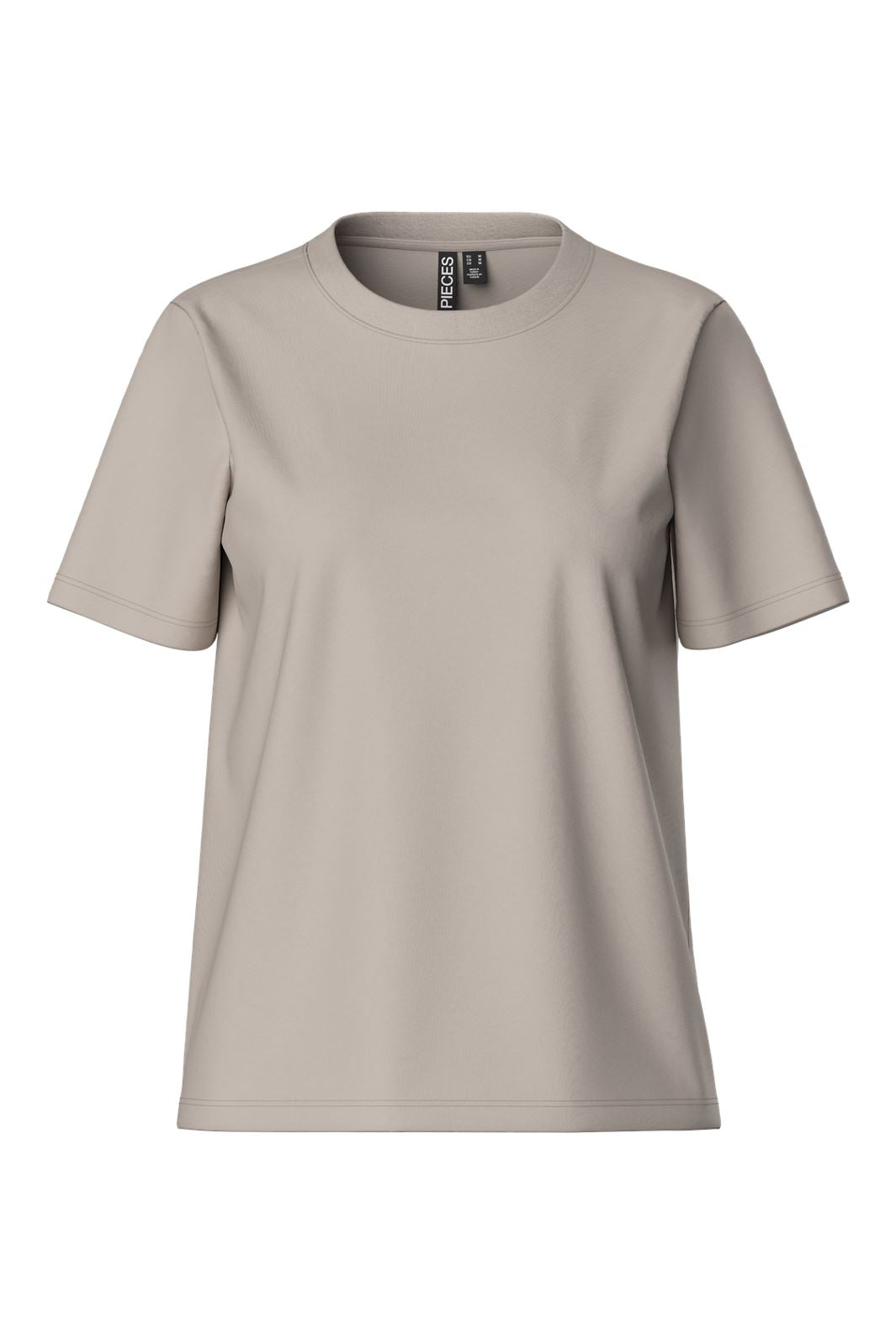 Pieces - Pcria Ss Solid Tee - 4557772 Silver Gray