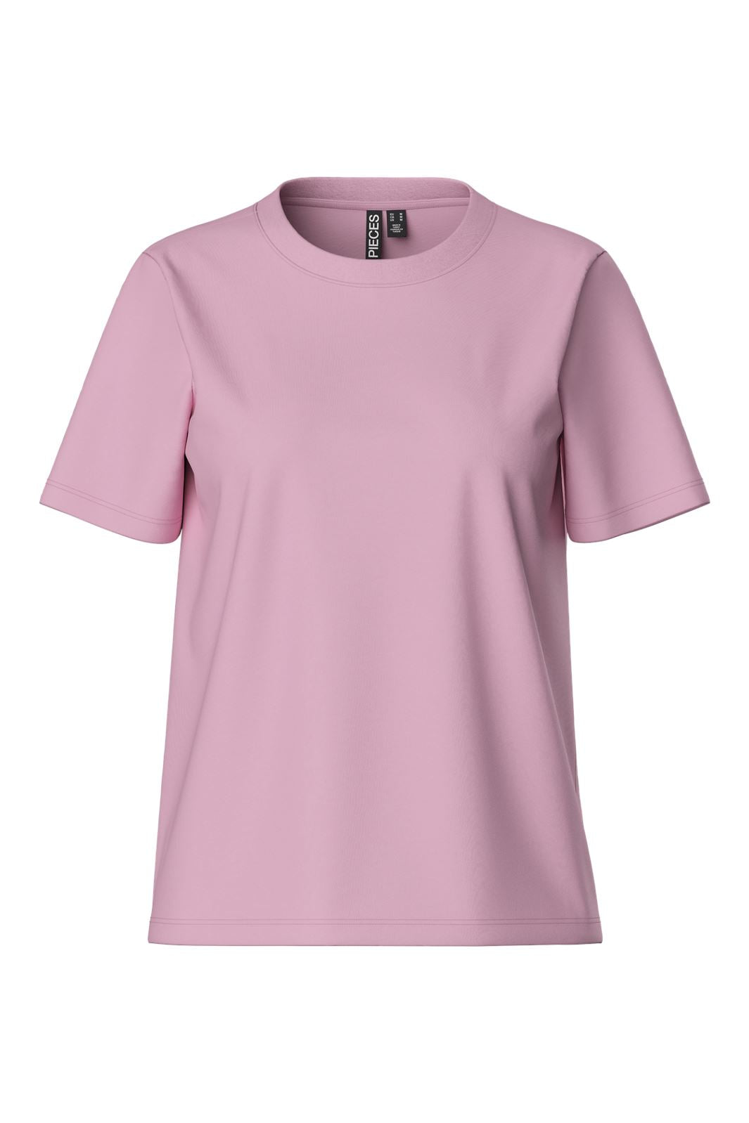 Pieces - Pcria Ss Solid Tee - 4651312 Roseate Spoonbill