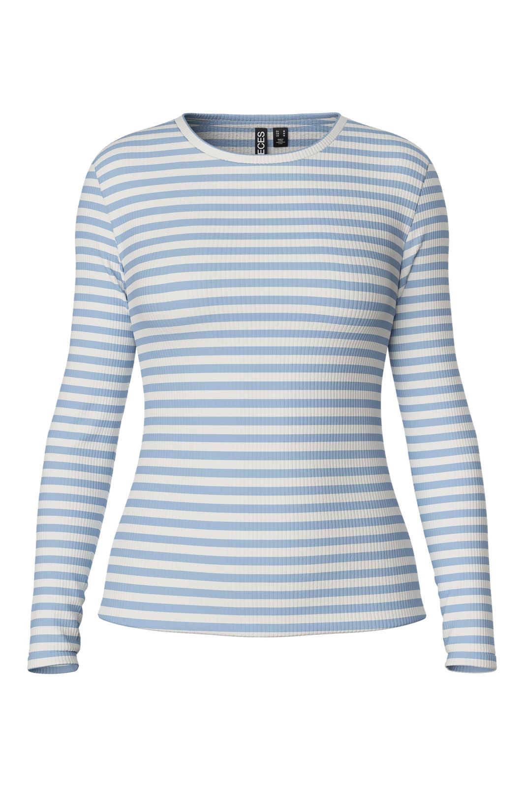 Pieces - Pcruka Ls Top - 4634009 Cashmere Blue Cloud Dancer