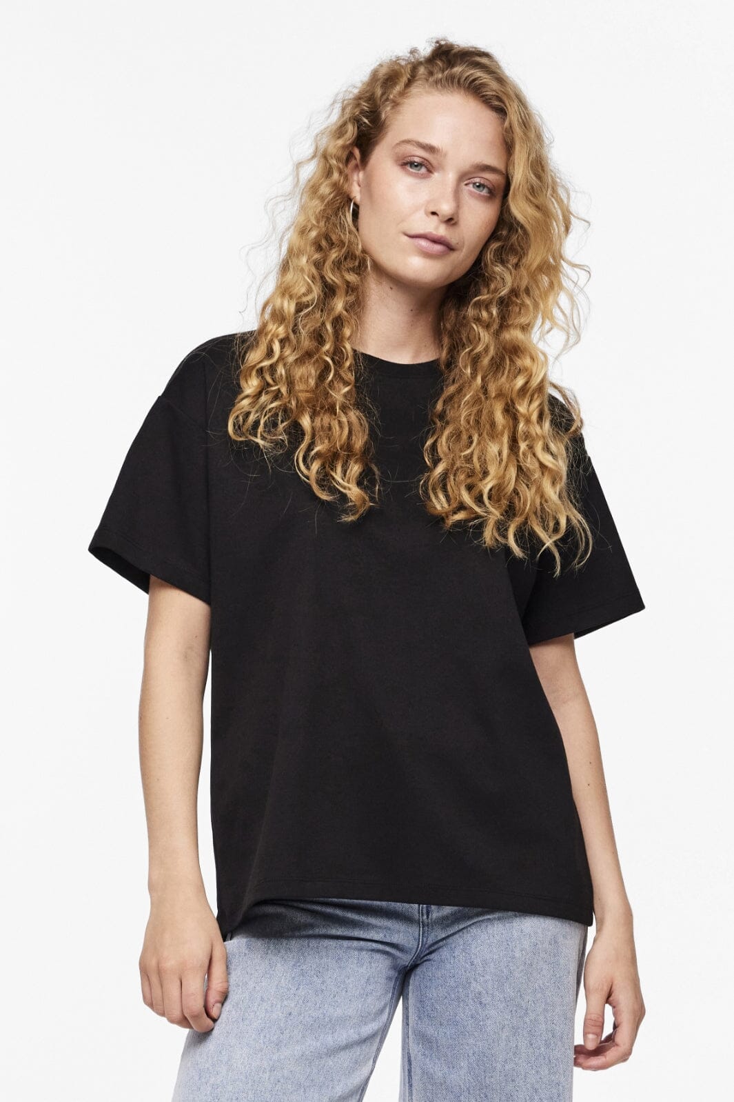 Pieces - Pcskylar Ss Oversized Tee - 4413261 Black T-shirts 