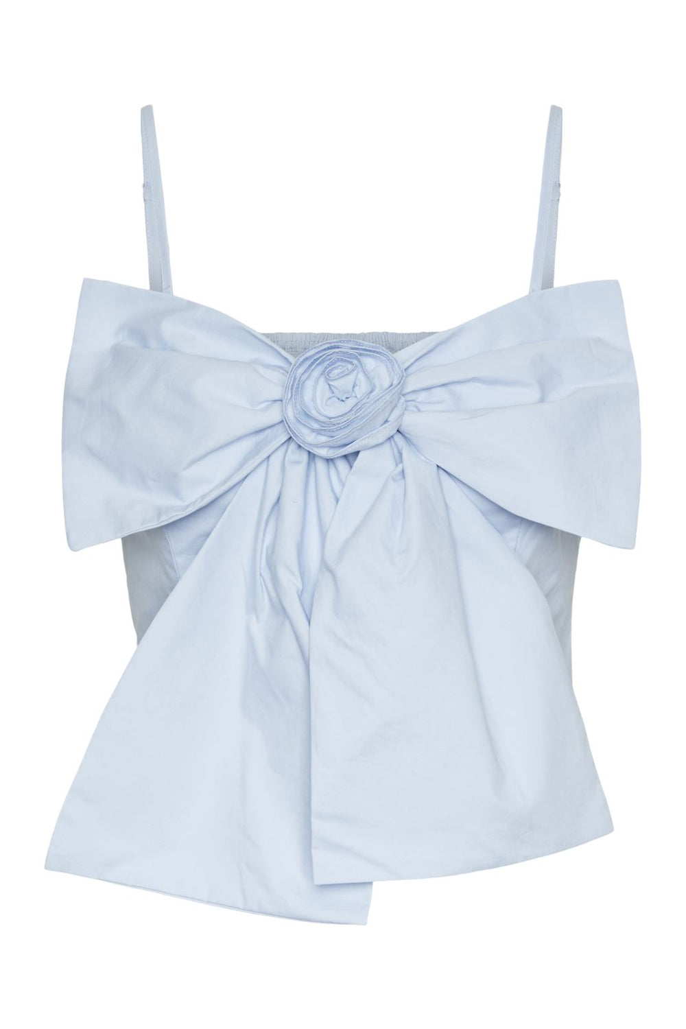 Pieces - Pcsofia Strap Bow Crop Top - 4666330 Nantucket Breeze