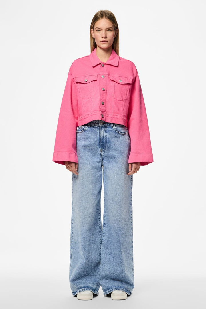 Pieces - Pcsvala Denim Jacket - 4693546 Pink Lemonade