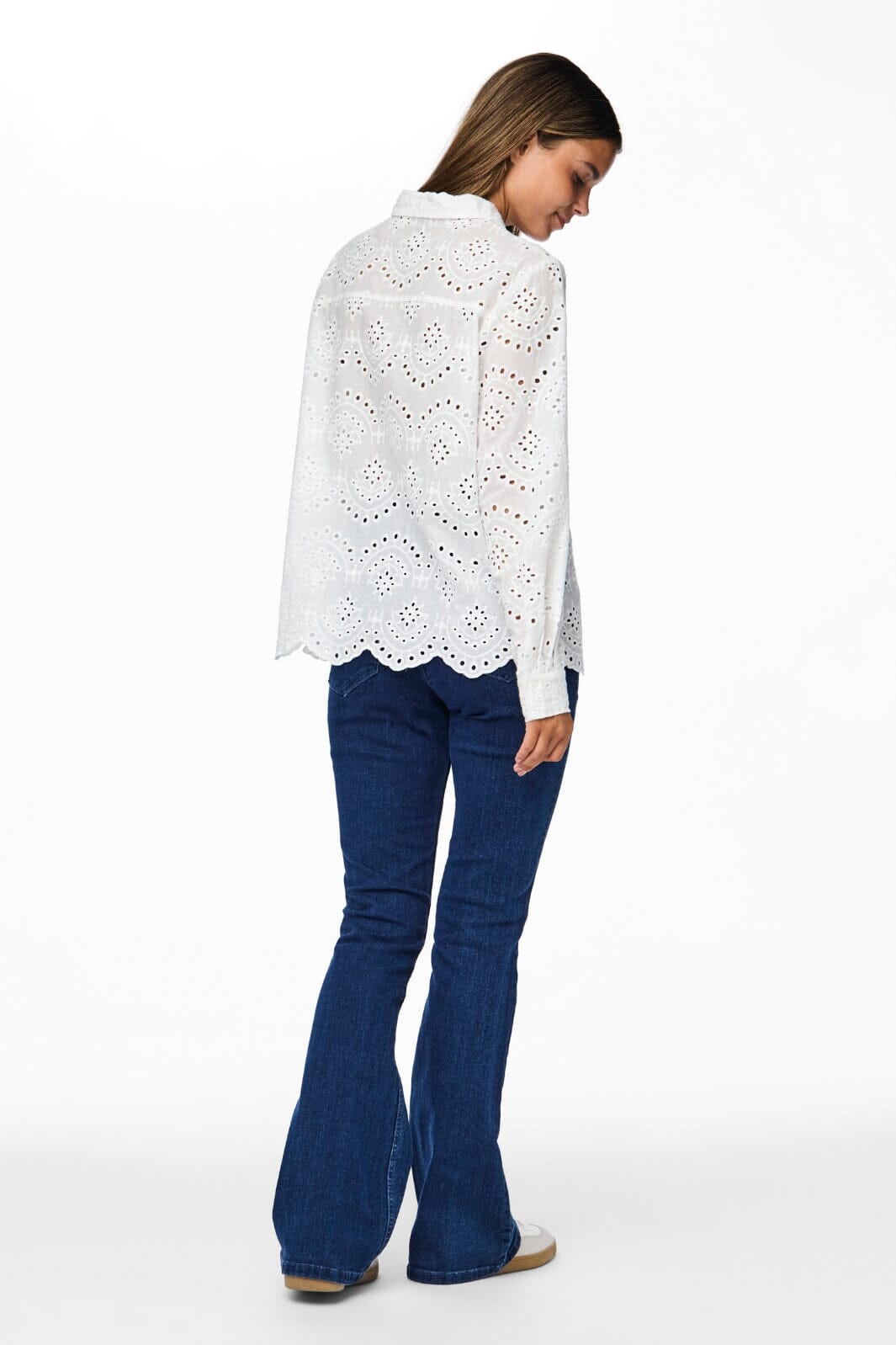 Pieces - Pcvilde Ls Shirt - 4649461 Bright White