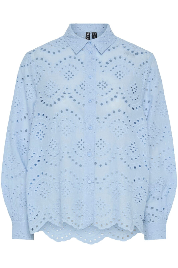 Pieces - Pcvilde Ls Shirt - 4649463 Cashmere Blue