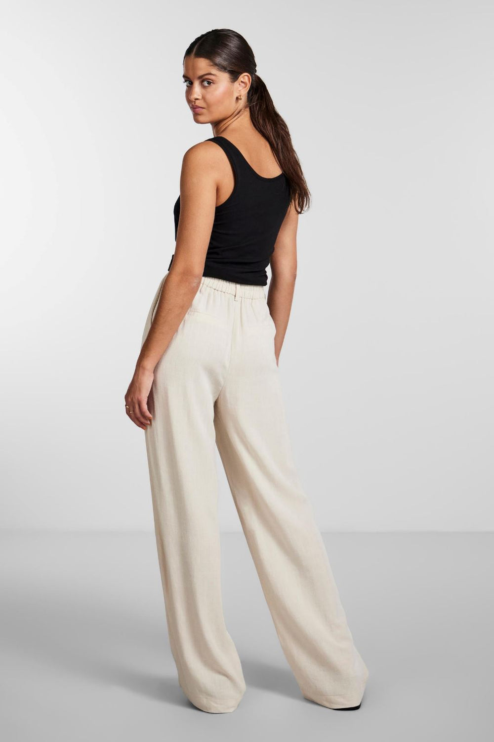 Pieces - Pcvinsty Linen Wide Pants - Birch Bukser 