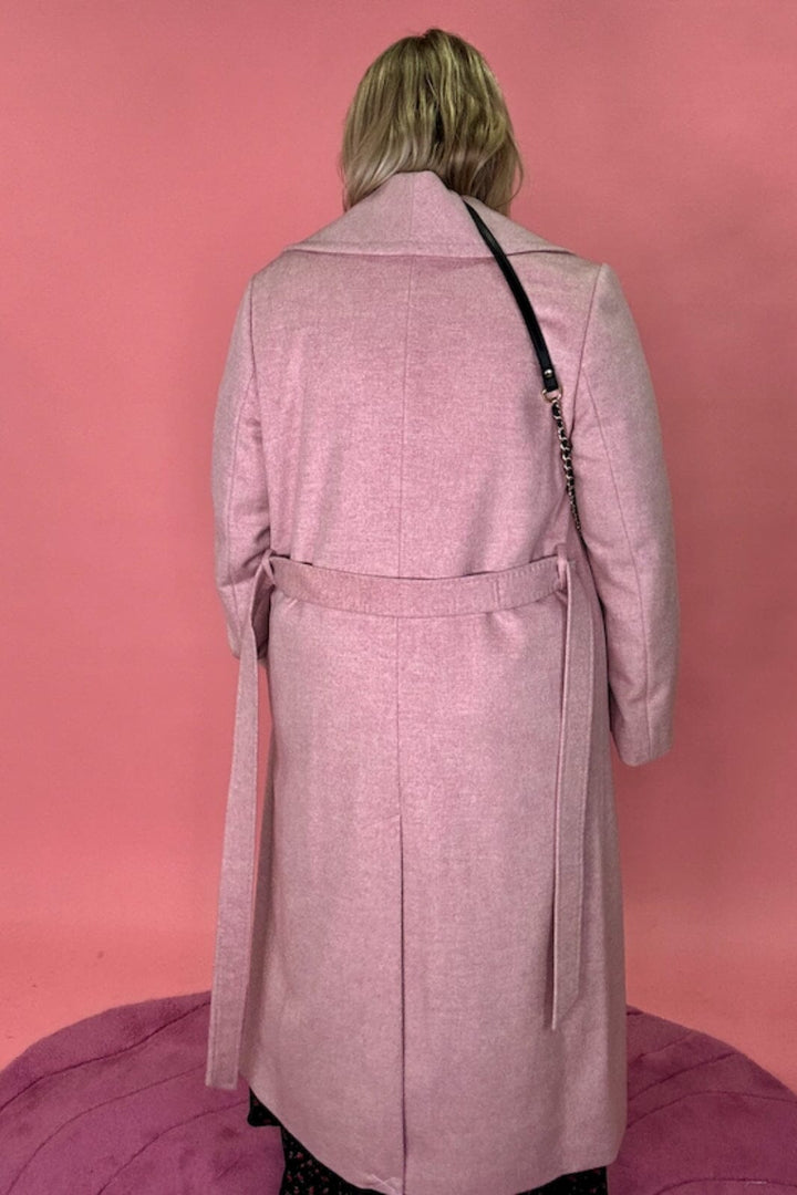 Sand Copenhagen - Cashmere Coat W Clareta Shawl - 810 Rose Jakker 