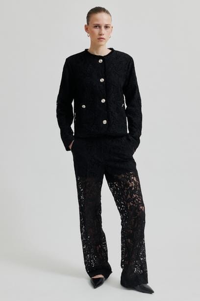 Second Female - Border Trousers 59031 - Black Bukser 