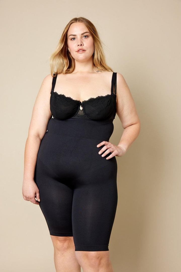 Shabes - Shapewear bodystocking shorts - Black 