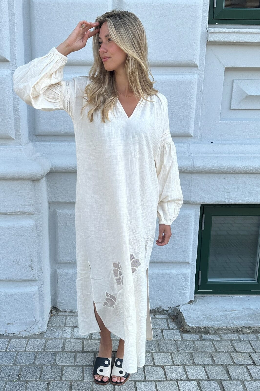 Sissel Edelbo - Cody Organic Cotton Caftan SE 1226 - Off White Kjoler 