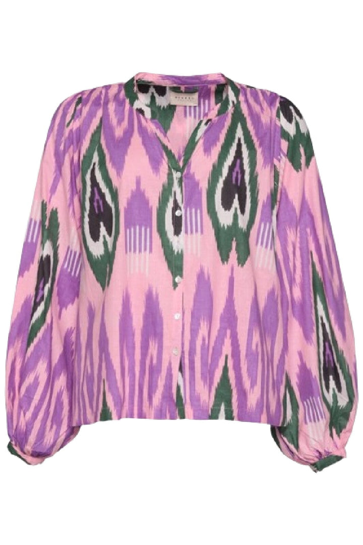 Sissel Edelbo - Lara Organic Cotton Top SE 1284 - Purple Ikat Bluser 