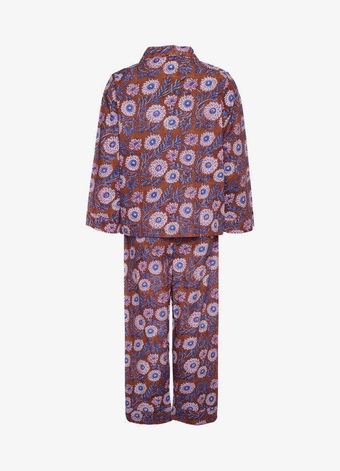 Sissel Edelbo - Nuit Pyjamas Set SE 1369 - Brown Floral Nattøj 