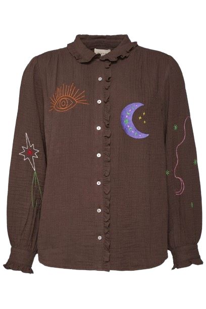 Sissel Edelbo - Rae Shirt SE 1409 - Chocolate Bluser 