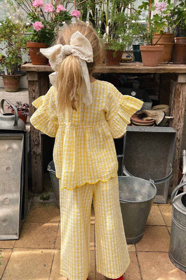 Sissel Edelbo - Saxo MINI Pants SE 1549 - Yellow Checks Bukser 