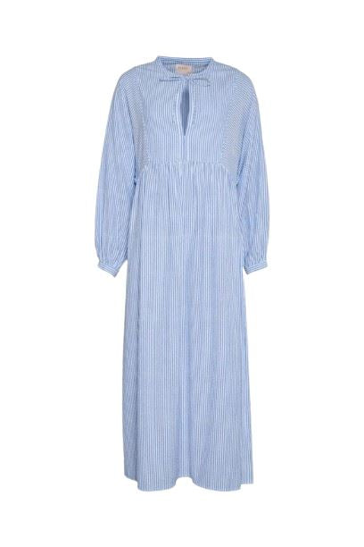 Sissel Edelbo - Vera Leftover Cotton Dress SE 1219 - Light Blue & White Kjoler 