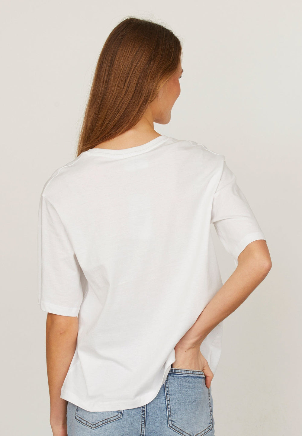 Sisters Point - Heda-Loose.Ss - 100 White T-shirts 