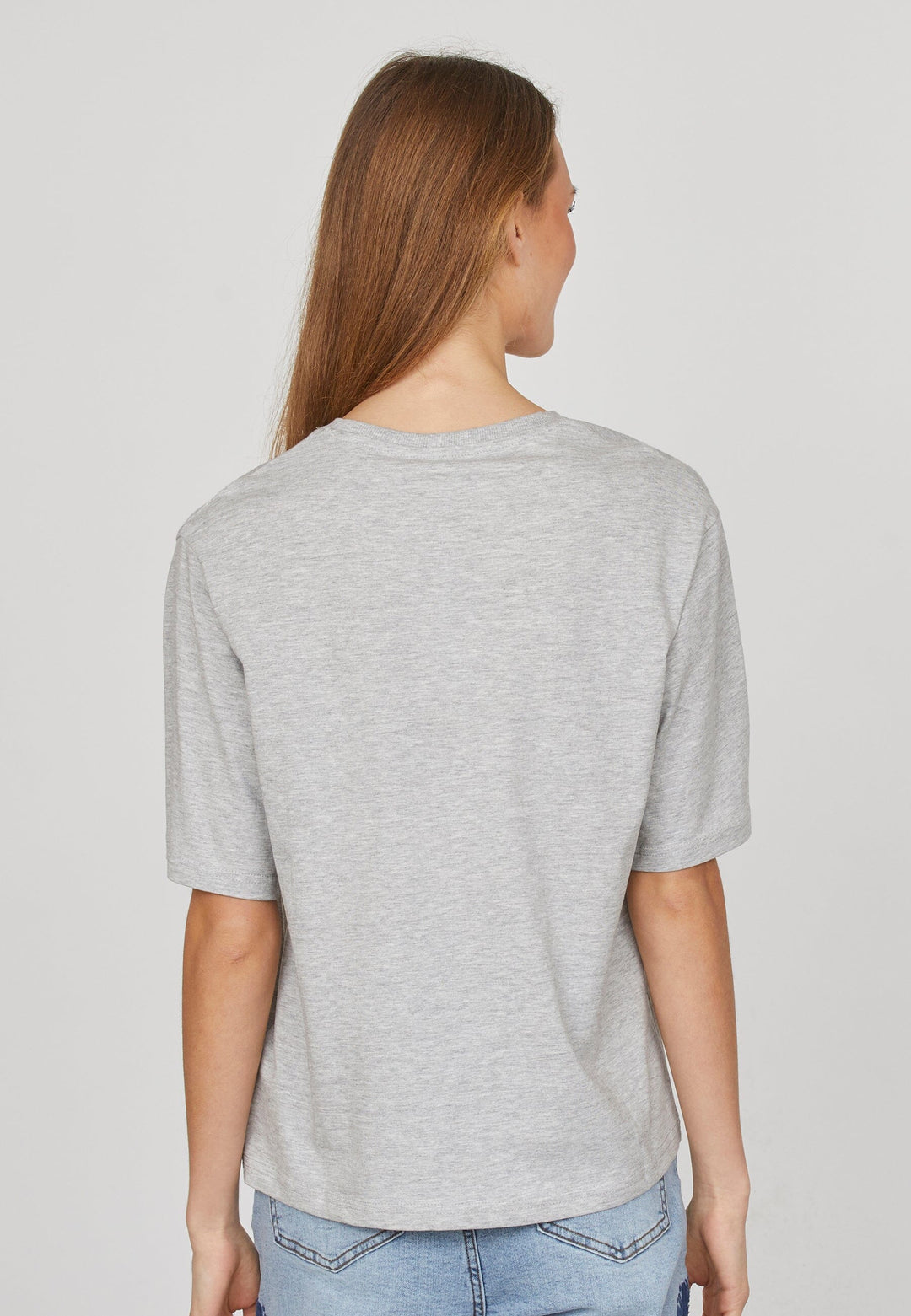 Sisters Point - Heda-Loose.Ss1 - 058 L. Grey Mel. T-shirts 