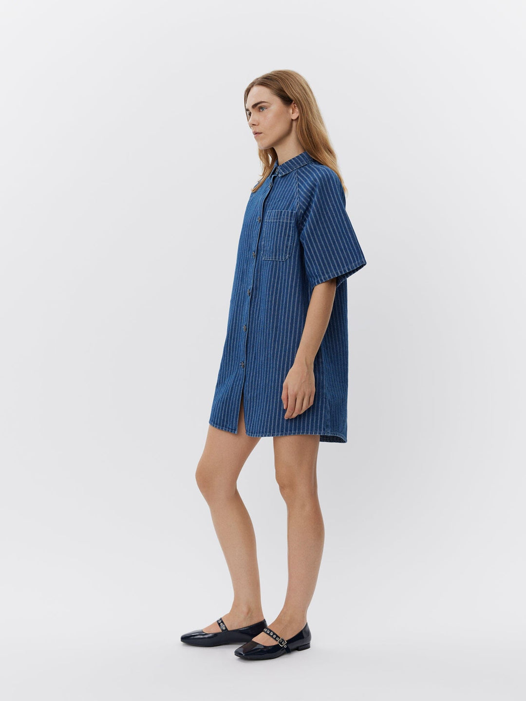 Sofie Schnoor - Long Shirt - 5002 Denim Blue Kjoler 