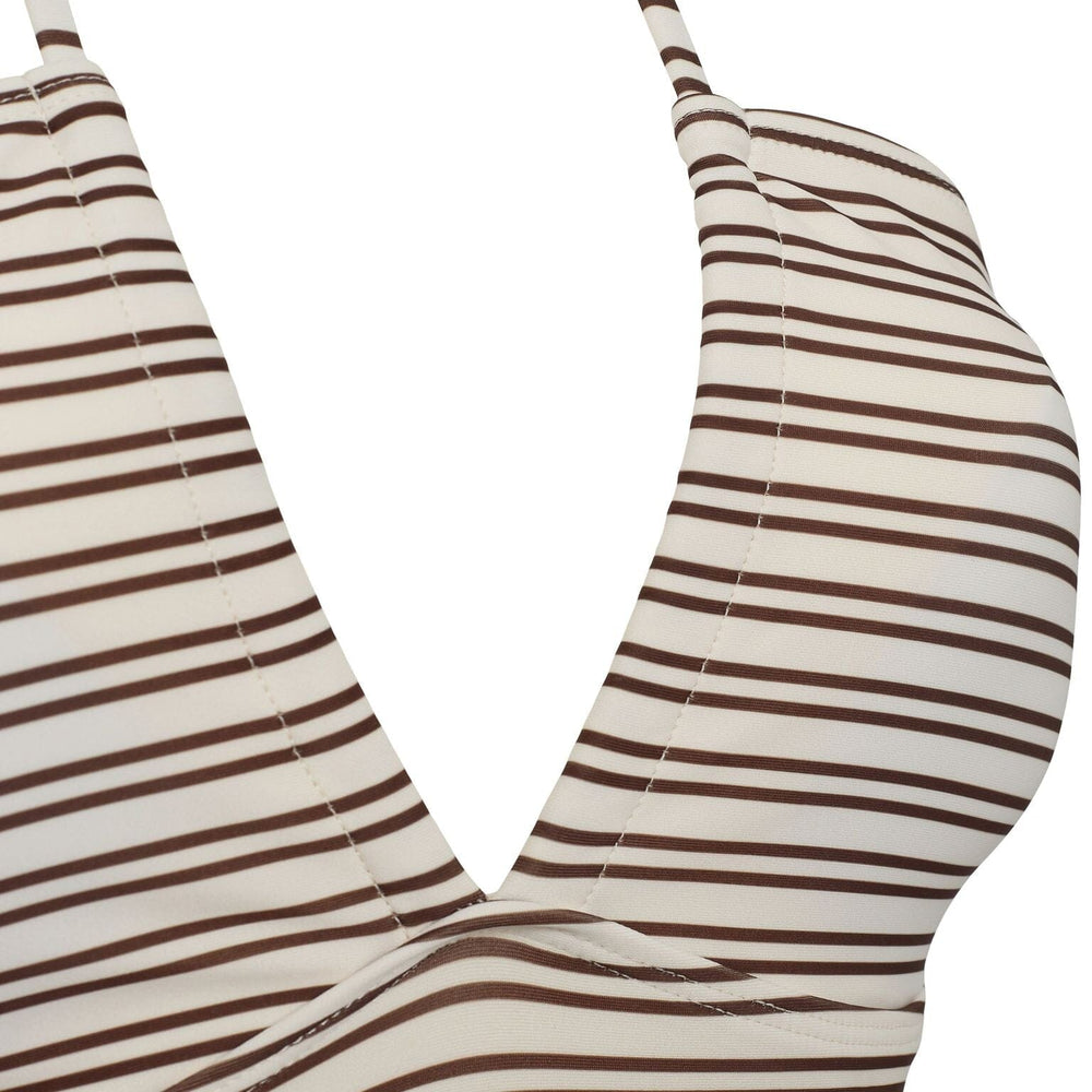 Sofie Schnoor - S242351 Swimsuit - Brown Striped Badedragter 