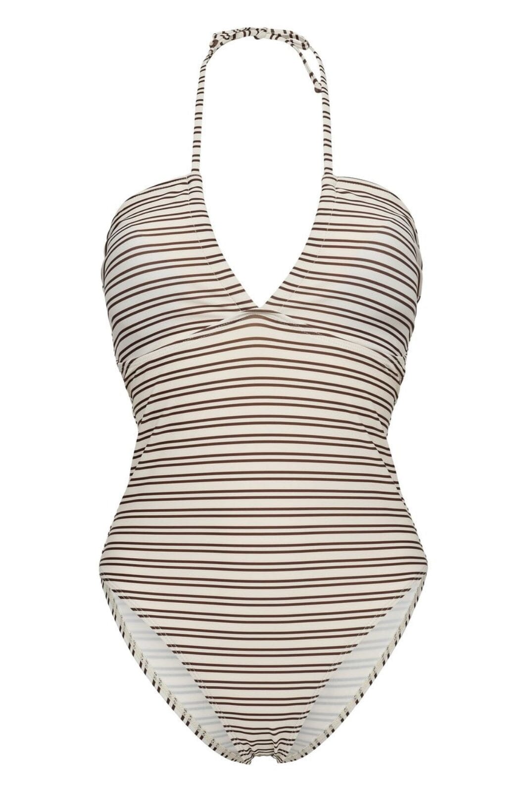 Sofie Schnoor - S242351 Swimsuit - Brown Striped Badedragter 