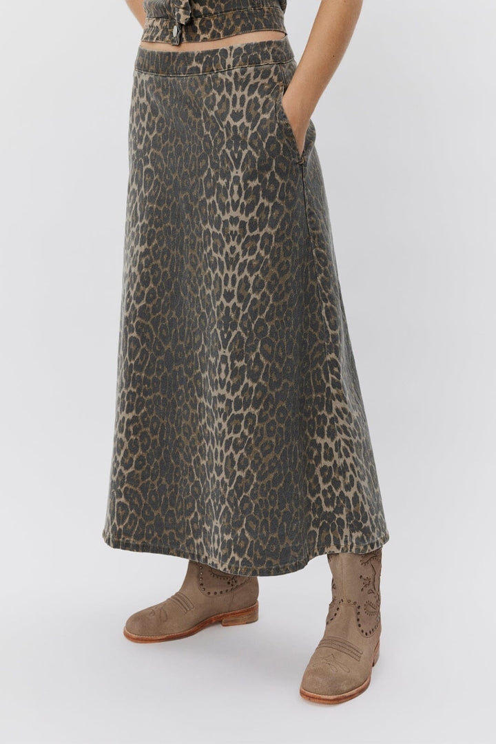 Sofie Schnoor - Seliasw Skirt S251460 - 9086 - Light Brown Leopard Nederdele 