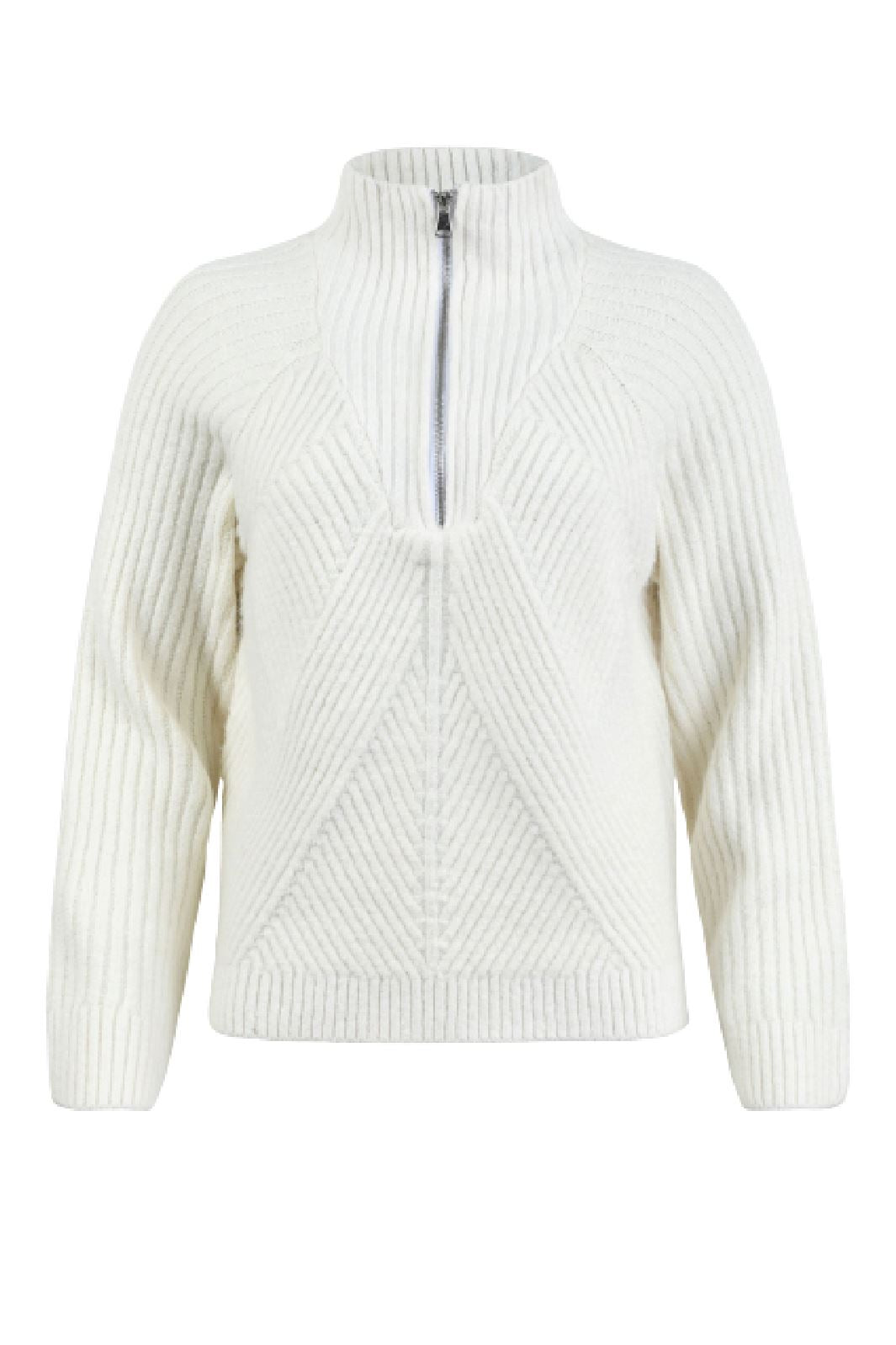 Sofie Schnoor - Snos416 Sweater - Off White Strikbluser 