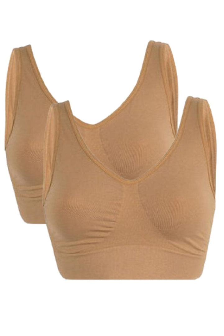 Soft basic - Soffi Bra top wide strap 2 pak - nude BH 