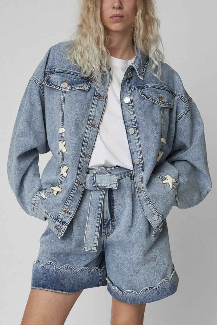 Stella Nova - Moon Washed Denim Jacket - 076 Denim Moon Wash Jakker 