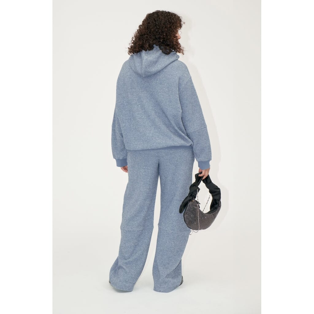 Stine Goya - Oversize Casual Hoodie, 2299 Heavy Lurex Jersey - Infinity Blue Sweatshirts 