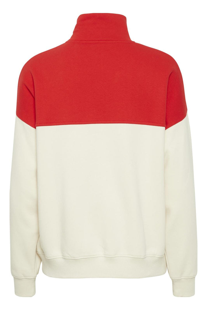 The Jogg Concept - Jcsage Halzip Sweatshirt - Racing Red Mix