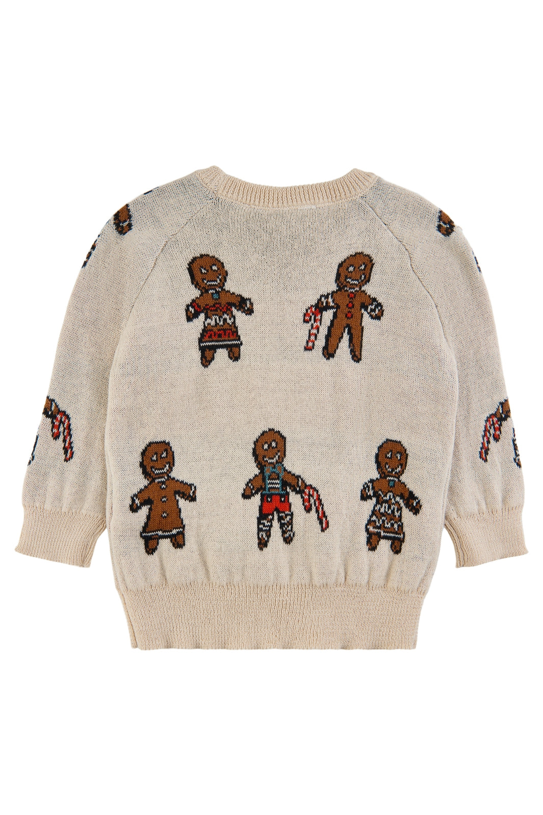 The new - TnsHoliday Jacquard ginger Pullover - White Swan Ginger Aop Strikbluser 