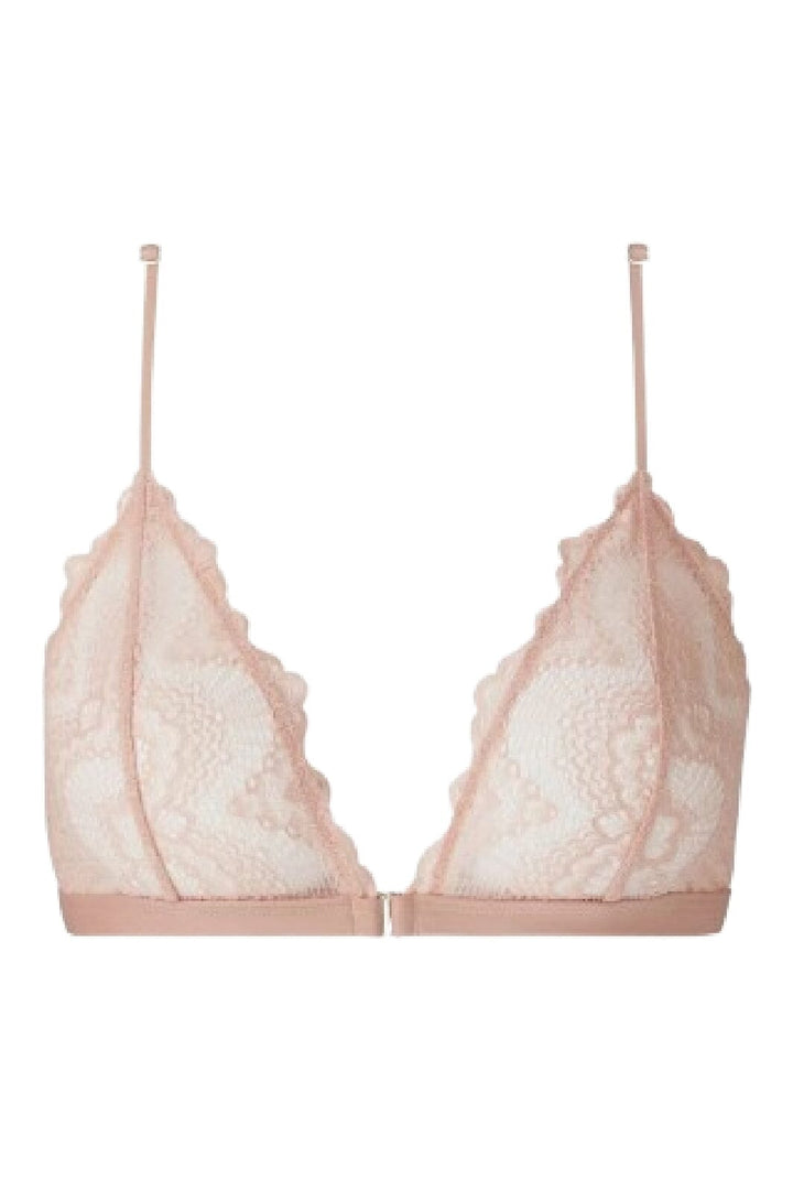 Understatement Underwear - Lace Racerback Triangle Bralette - Nude Undertøj 