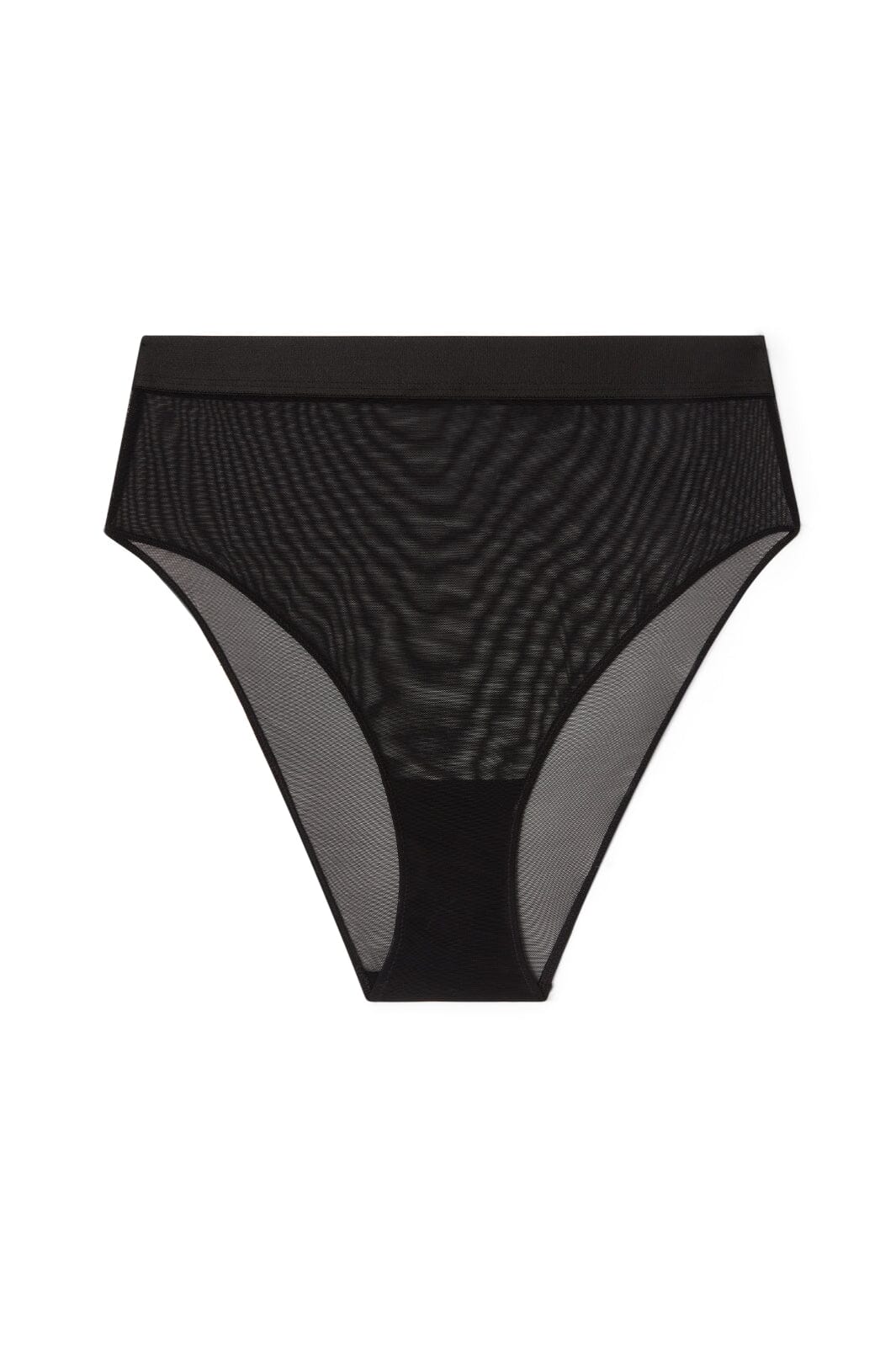 Understatement Underwear - Mesh Highwaist Briefs - Black Underbukser 