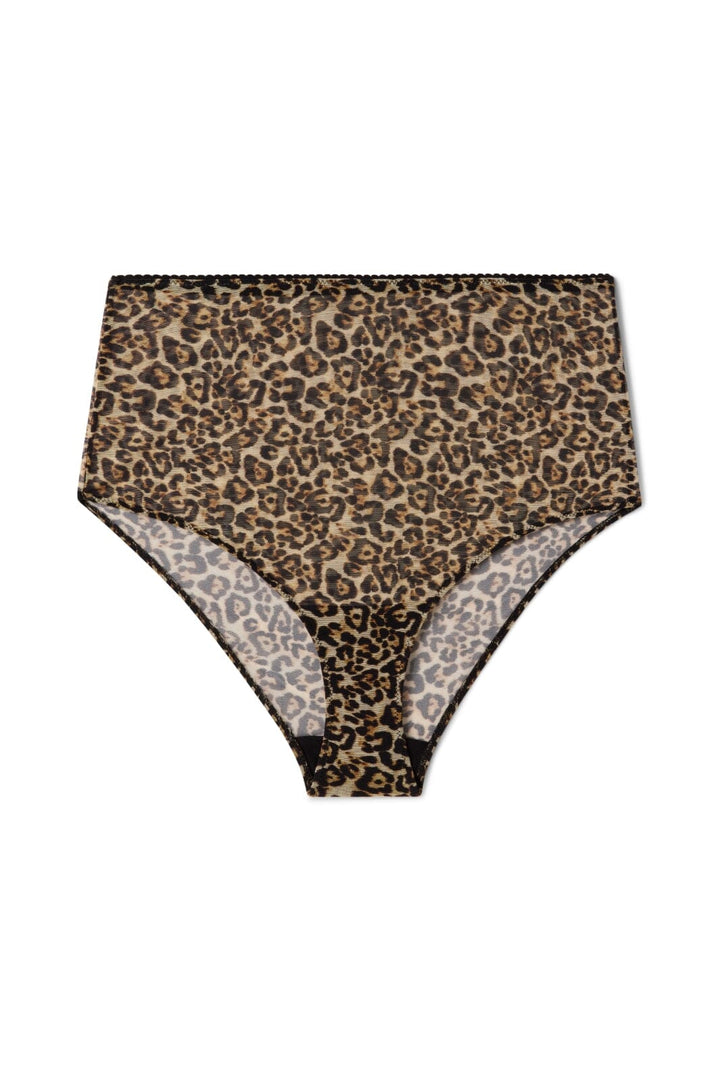 Understatement Underwear - Mesh Highwaist Briefs - Leopard Trusser 