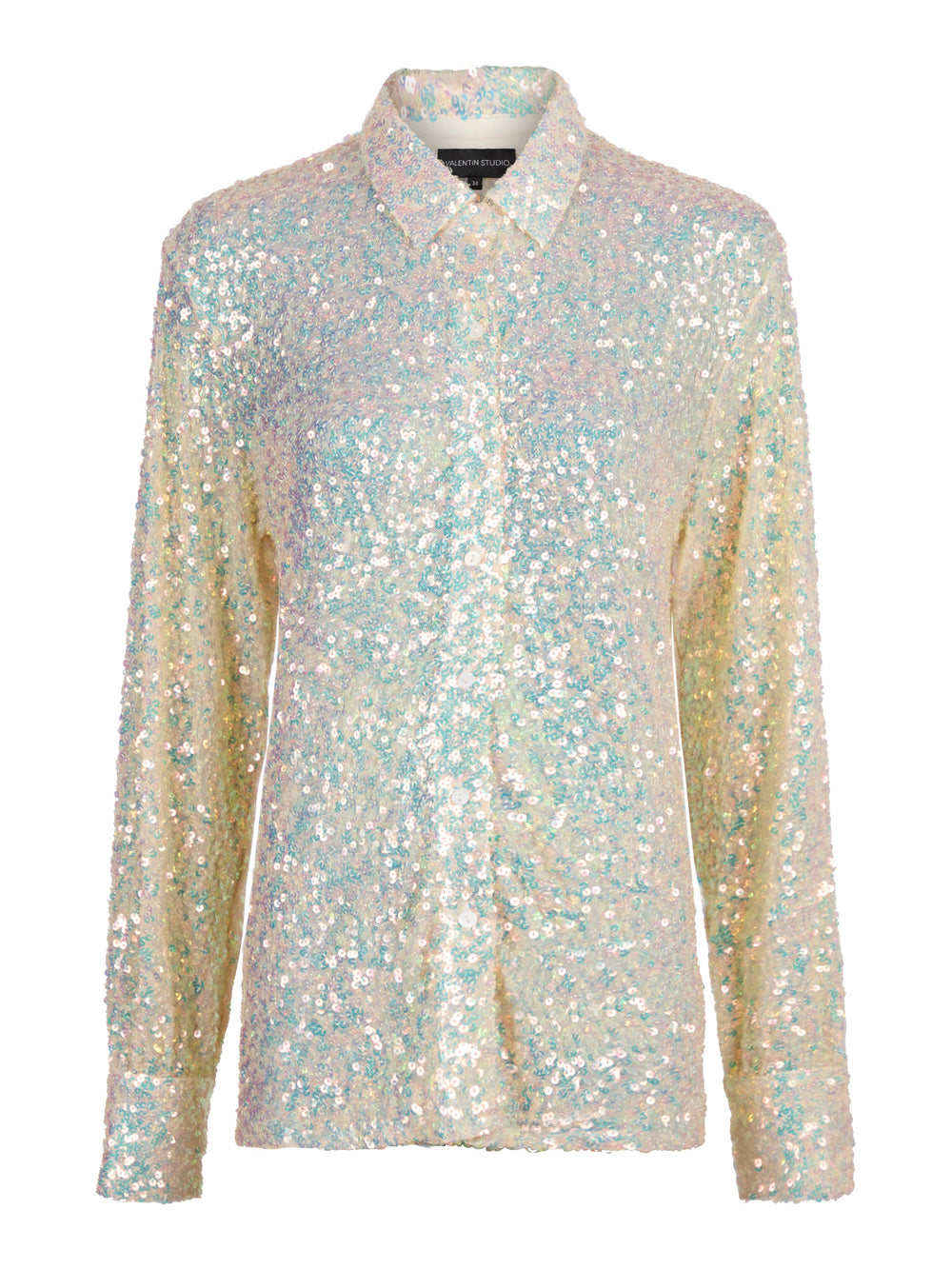 Valentin Studio - Classy Sequins Shirt - Ivory Skjorter 