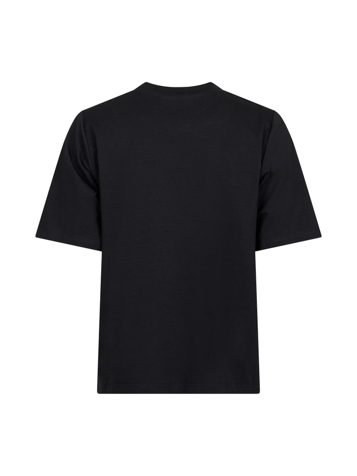 Valentin Studio - Gold Button Casual T-shirt - Black T-shirts 