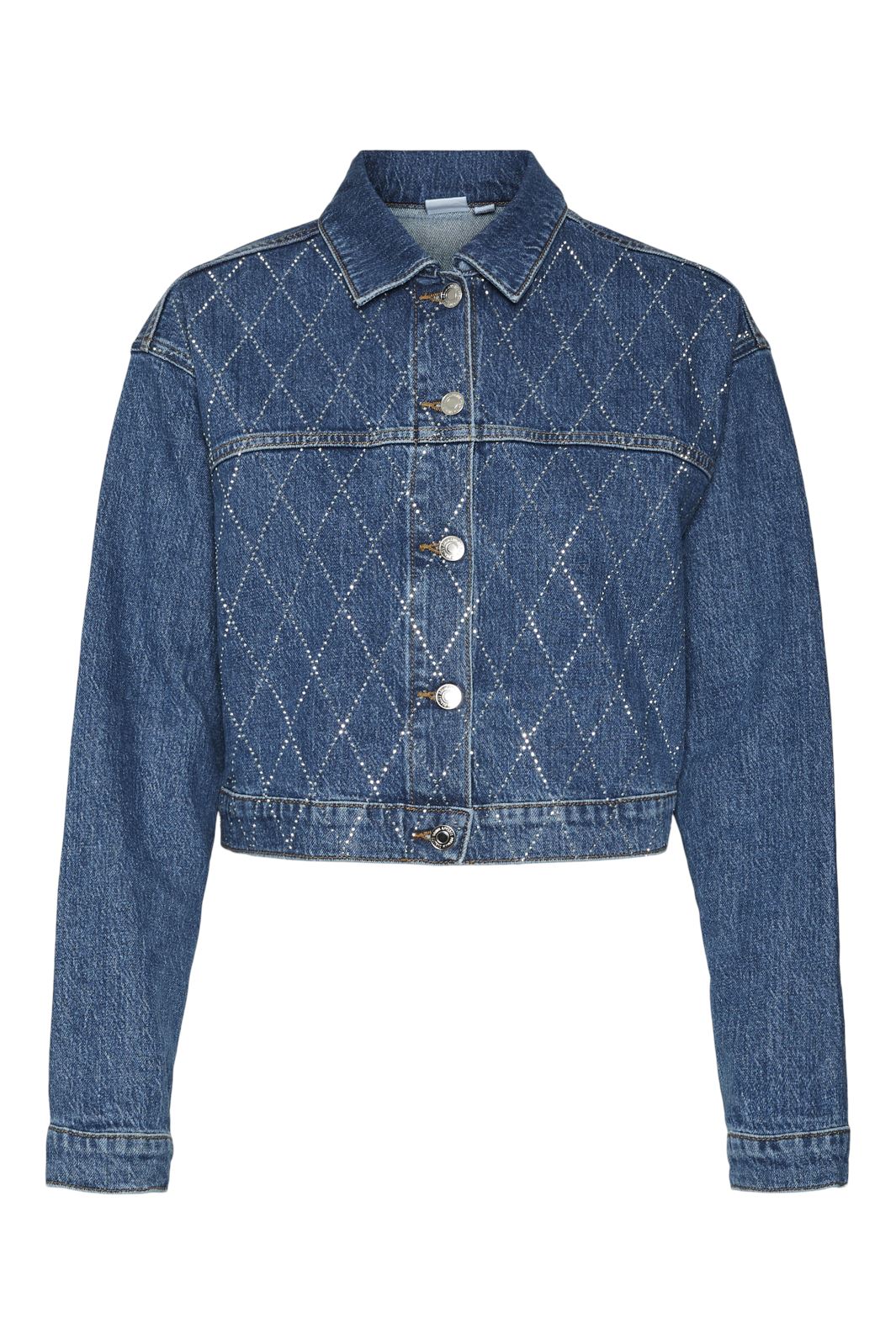 Vero Moda - Vmjessi Ls Cropped Rhine Jacket - 4652503 Medium Blue Denim