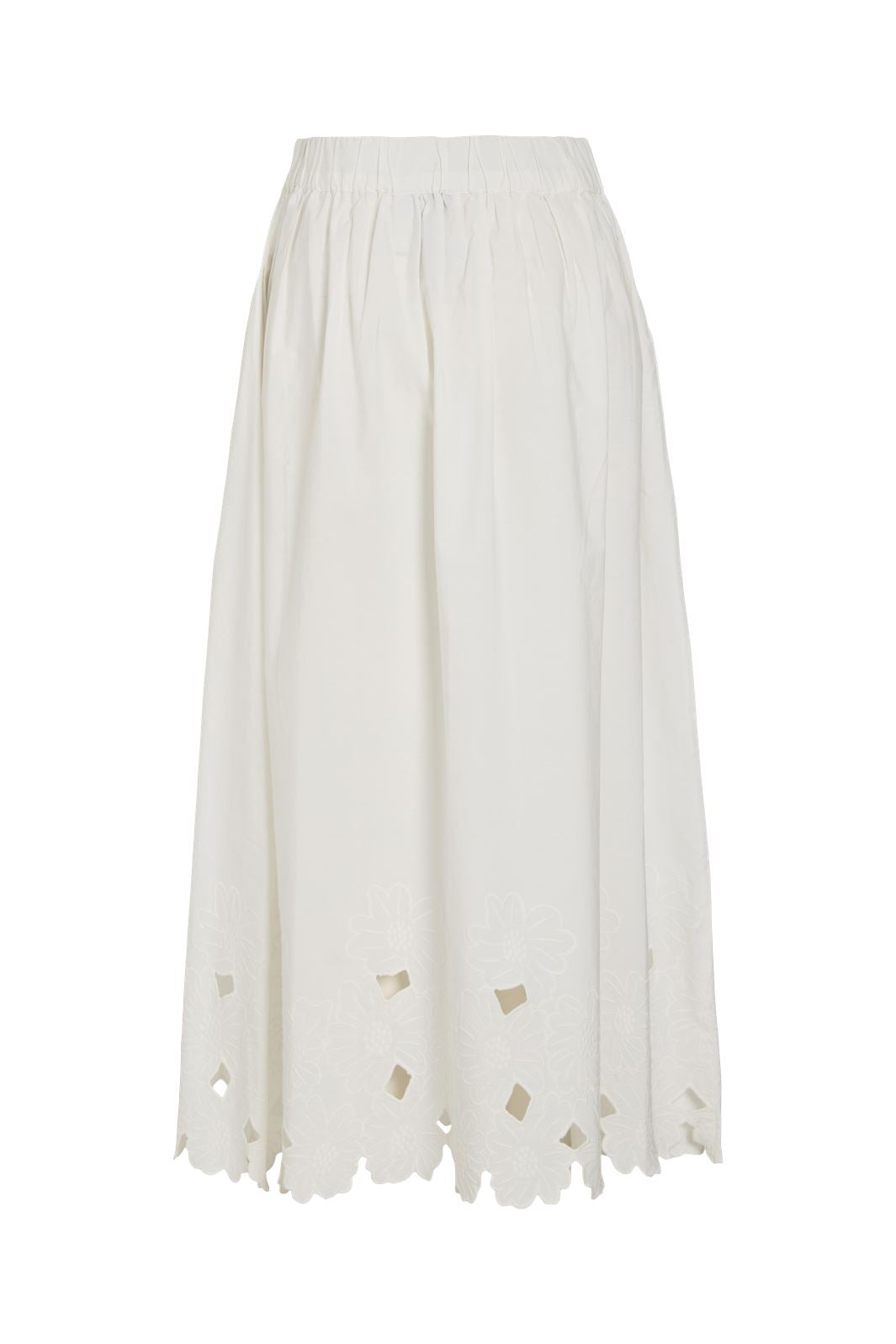 Vila - Vidolla Embroidery Maxi Skirt #4 - 4586977 Cloud Dancer