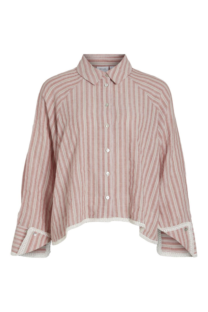 Vila - Vihadil L/S Shirt - 4627792 Cloud Dancer Stripes