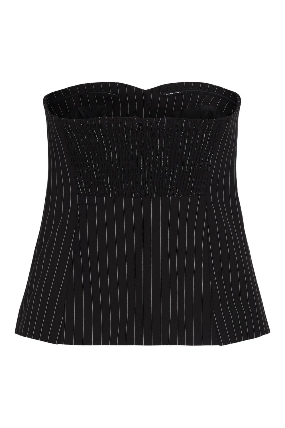 Vila - Vikanda Bandeau Top - 4730367 Black Pinstripe