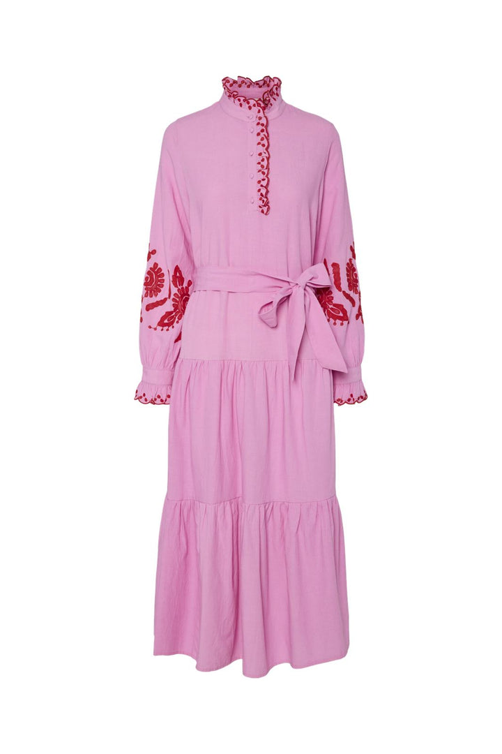 Y.A.S - Yasbrimu Ls Long Dress - 4743979 Cyclamen Bittersweet Emb