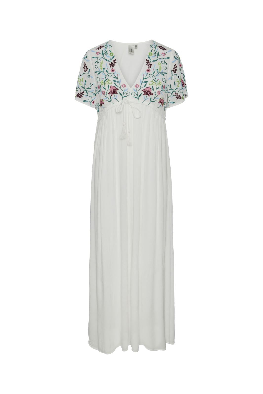 Y.A.S - Yaschella Ss Maxi Dress Fest - 4557891 Star White W. Embroidery