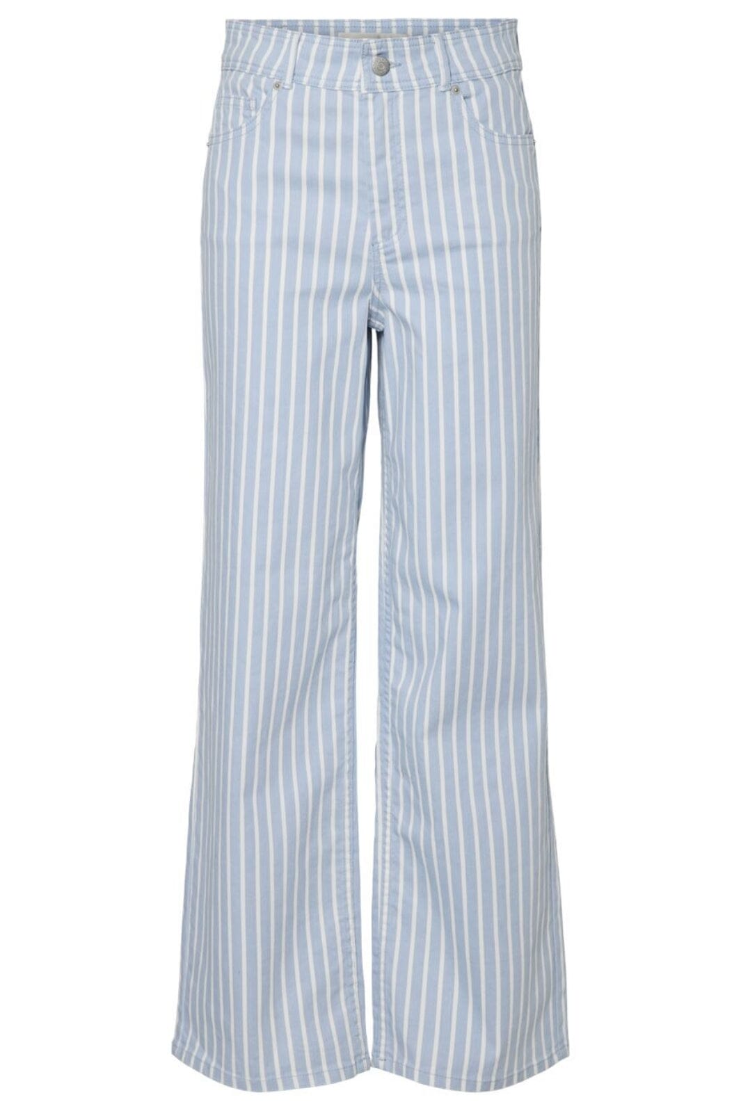 Y.A.S - Yasleonora Denim Jeans - 4734561 Kentucky Blue W. White Stripe Jeans 